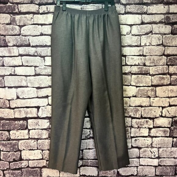 Alfred Dunner Gray Elastic Waist Pull on Pants Size 18 - Picture 1 of 8